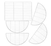 Alipis 5 Pièces Barbecue Acier Inoxydable Set de Rondes et Carrées avec Renforcés Maille Résistante pour Cuisson Vapeur et Refroidissement Adapté Barbecue Coréen et Cuisine Extérieure