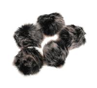 Alipis 5 pièces Bonnette Micro Fourrure Anti-vent Bruit Vent pour Micro Cravate Protection Sonore Claire et Portable pour Extérieur