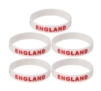 Alipis 5 Pièces Bracelet Imprimé Drapeau Australien en Silicone Blanc | Confortable à Porter, pour Course Compétitive et Terrain de Sport, Style Fan Discret Couleur Aléatoire