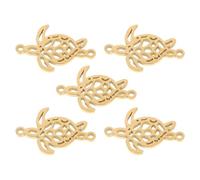 Alipis 5 pièces Breloques Tortue de Mer Acier Inoxydable Pendentifs Creux Durables pour Bracelets et Colliers DIY Symbole et Longévité Accessoires Bijoux Élégants