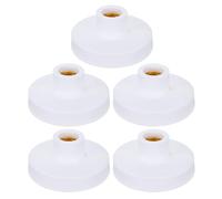 Alipis 5 Pièces Douille E27 Ronde en Plastique pour Ampoules Led, | Socle de Remplacement, Sécurité Renforcée et Alimentation Stable, Blanc PC Abs, pour Éclairage DIY