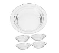 Alipis 5 Pièces Glass Wax Warmer Replacement Dishes Transparent Essential Oil Diffuser Plates for Home Aromatherapy and Meditation Accessories