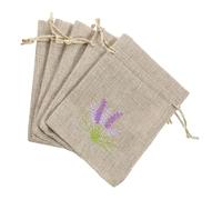 Alipis 5 pièces Lot de pochettes vides en lin avec cordon pour lavande rechargeables sacs parfumés portables multi-usages pour rangement et senteurs