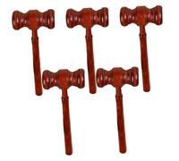 Alipis 5 pièces Marteaux de Juge Bois Accessoires pour Costumes de Justice Compact Portatif pour Jeux de Rôle Cadeaux pour Avocats et Commissaires-priseurs