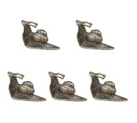 Alipis 5 Pièces Ornements d'escargot décoration Maison Decoration Voiture la modélisation escargots Gérer Sculpture Bureau décorations Laiton