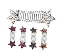 Alipis 5 pièces Peignes Cheveux Étoiles Invisibles Pinces pour Coiffure Chignon et Frange Accessoires Cheveux Colorés pour Femmes