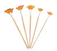 Alipis 5 pièces Pinceaux Éventails Multi-fonctions Nylon Résistants pour Peinture Aquarelle Huile Gouache