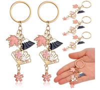 Alipis 5 Pièces Porte-clés Accessoires Kawaii en Alliage de Zinc Pendentifs Mont Fuji , Fleur de Cerisier et Feuille D'érable , Léger et Portable pour Paquet à Main et Paquet Fourre-tout