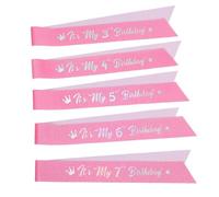 Alipis 5 Pièces Sash à Paillettes Rose pour Anniversaire Fille Écharpe It's My Birthday Princesse pour Décorations de Fête Garçon Fille Accessoire et Confortable pour Célébrations