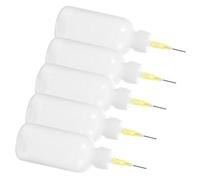 Alipis 5 pièces Set de Bouteilles Poterie avec Embouts Aiguille pour Glaçage Précis Outils Multi-usages Plastique Sûr pour Peinture Engobe et Loisirs Créatifs