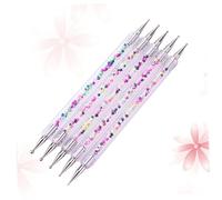 Alipis 5 pièces Stylo Dotting Double-extrémité Manucure Outils Nail Art avec Pointe Fine pour Pierres et Perles Manche Coloré Résistant Accessoires Design Ongles Précis
