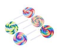 Alipis 5 Pièces Sucette en Céramique Douce Simulée Prop De Photo De Sucette Fournitures De Fête Sucette Accessoire De Sucette Géante Faux Modèle De Sucette Décor De Sucette Pâte Polymère