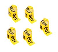 Alipis 5 Rouleaux Ruban Avertissement Non Adhésif Keep Out Sécurité Jaune pour Zones Dangereuses et Crime