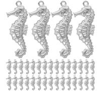 Alipis 50 Breloques Hippocampe en Acier Inoxydable 10X27 MM Pendentifs Océan pour Création Bijoux DIY Charme Animaux Marins pour Bracelets et Colliers Plage Accessoires Loisirs