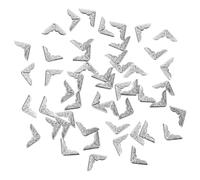 Alipis 50 Coins de Livres Métalliques Vintage 14Mm Protège-Coins Photo et Albums Protections Décoratives pour Scrapbooking et Menus Couleur Nickel Lot Pratique pour Loisirs Créatifs