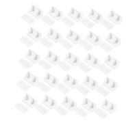 Alipis 50 Ensembles Équerres de Coin Renforcées avec Couvercle Lot de Supports Angulaires Plastique pour Étagères et Meubles Connecteurs pour Armoires et Cloisons Résistantes et Multiples