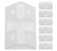 Alipis 50 Équerres D'angle en Plastique Blanc Forme L 90° Renforcées pour Meubles et Étagères, Supports D'angle avec Couvercle pour Armoire et Rangement, Fixation Solide et Polyvalente