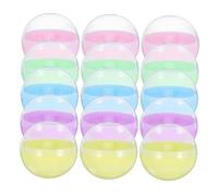 Alipis 50 pièces Capsules Rondes Colorées Semi-transparentes Conteneurs Plastique Vides Réutilisables pour Distributeurs Automatiques pour DIY Fêtes et Petits Jouets