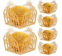 Alipis 50 Pièces Doublures en Chocolat Dorées en Papier pour Petits Chocolats, Moules à Muffins Élégants pour Mariage et Festival, Décoration Raffinée et Pratique