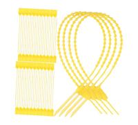 Alipis 50 pièces Étiquettes Plastique Étanches Avec Attaches Autobloquantes pour Étiquetage Logistique Sécurisé Extincteurs Informations Urgences