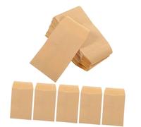 Alipis 50 pièces Lot de Enveloppes Kraft Auto-adhésives Petites pour Graines et Petits Objets Pochettes de Rangement Pratiques pour Jardin Bureau Mariage