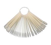 Alipis 50 pièces Nuancier Ongles Naturel Palette Présentoir Bâtonnets pour Pratique Manucure Accessoires de Vernis