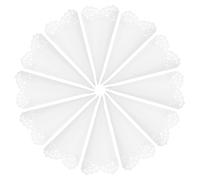 Alipis 50 Pièces Porte-Cornets à Confettis Cônes Légers pour Lancer des Pétales en Papier Blanc avec Motif Floral Ajouré Élégant pour Mariage et Shower