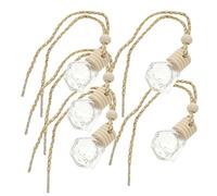 Alipis 5pièces Bouteilles De Parfum Transparentes Décoratives Flacons à Suspendre Pour Diffuseur Arome Verre Pour Voiture Et Maison