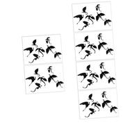 Alipis 6 Ensembles Sticker mural dinosaure autocollant 3d dragon autocollants d'halloween halloween decoration décoration halloween ornements de dinosaures papier de dinosaure PVC Black