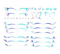 Alipis 6 feuilles Autocollants Eye-liner Temporaires Patchs Ombres Paupières Légers et Respirants pour Maquillage Cosplay Regard Plus Profond et Facile à Retirer pour Fêtes et Occasions