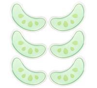 Alipis 6 Paires Patch Yeux Gel Double Paupière Vert, Masque Yeux Sommeil Léger Réutilisable en Plastique, Travail Repos la Maison, pour Femme et Grand-mère