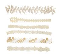 Alipis 6 Pièces Bandeau en Dentelle pour Bébé Fille Fleurs Élégantes en Tissu Extensible pour Anniversaire, Accessoire Cheveux Chic et Confortable