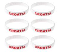 Alipis 6 Pièces Bracelet Drapeau du Pays en Silicone Souple | Bracelet de Pays, Taille Unique Plupart des Poignets, Confortable et Doux, Usage Jeux et Rencontres Internationales