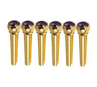 Alipis 6 Pièces Brass Acoustic Guitar Bridge Pins Solid Metal String Pegs For Reliable Fixing Enhanced Sustain And Tone Easy Replacement Set For Folk Guitars