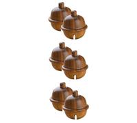 Alipis 6 Pièces Cloche en Bois Porte-clés Cloches Accessoires Automobiles Cloches Artisanales en Bois Diffuseur De Parfum D'ambiance Mariage Décor Aromathérapie Bouteille Bois De Santal