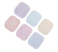 Alipis 6 pièces Éponges Visage Épaisses Réutilisables pour Démaquillage et Nettoyage Doux Parfumées Camomille Infusion Verte Lavande Orange Myrtille Baie pour Exfoliation sans Irritation