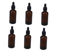 Alipis 6 pièces Flacons Compte-gouttes Verre Ambré Lot de Flacons Rechargeables pour Huiles Essentielles Parfums et Liquides Pratiques et Polyvalents pour Usage Domestique et Laboratoire
