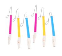 Alipis 6 pièces Flûtes à Coulisse pour Garçon Fille Sifflets Portables Push-pull Jouets Musicaux Amusants et Durables pour Apprentissage et Fête Petits Instruments à Vent Colorés