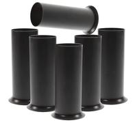 Alipis 6 pièces Lot de Caches Douilles Métalliques Noirs pour Lustres et Suspensions Manchons de Base pour Ampoules Bougies Protection et Installation Facile Accessoires Décoratifs pour