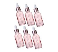 Alipis 6 pièces Lot de Flacons Verre Rose Clair avec Pipettes Compte-gouttes Étanches et Rechargeables pour Huiles Essentielles Cosmétiques et Aromatiques Pratiques pour Voyage et DIY