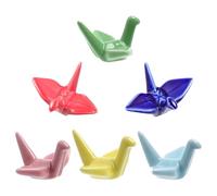 Alipis 6 pièces Lot de Repose-Baguettes Céramique Japonaise Support Origami Compact et Facile à Nettoyer pour Couverts et Baguettes Rangés