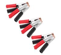 Alipis 6 Pièces Lot Pinces Crocodile Batterie Voiture Cuivre Coated Pince Électrique Renforcée Compatible Fils Électriques Connexion Sécurisée et Conductivité