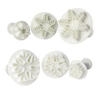 Alipis 6 Pièces Moule à Biscuits de Noël en Silicone pour Décorations | Formes Flocon Uniformes, Réutilisable, Compatible Pâte à Crêpes, pour Cake, Cupcake et Pâtisserie Couleur Aléatoire