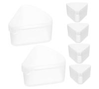 Alipis 6 Pièces Organisateur De Maquillage Triangle du Visage Éponge Bouffée De Corps Couvercle Bouffées Titulaires Bouffons Surligneur Accessoires De Maquillage Incontournables Plastique