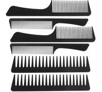 Alipis 6 pièces Peignes Barber Antistatiques Fibre de Démêlants Professionnels Dents Fines et Larges Adaptés à Différents Types de Cheveux Chute et Protection Du Chevelu