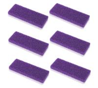Alipis 6 pièces Pierre exfoliante pour callosités et peau morte outil léger et portable pour pédicure nettoyage doux et massage confortable couleur violette 6 pcs/pack