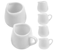 Alipis 6 pièces Pot It Céramique Pichet et Tasse à Sauce Résistant Chaleur Design Élégant pour Café et Boissons Adapté Maison et Café
