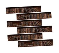 Alipis 6 pièces Stickers Muraux Escalier PVC Autocollants Amovibles Décoratifs Style Bibliothèque Moderne