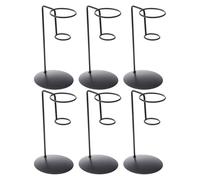 Alipis 6 PièCes Support À CôNes De Glace En Fer Noir - PréSentoir ÉLéGant Pour Cornets De CrèMe GlacéE Mini Support Pratique Et DéCoratif Pour Desserts