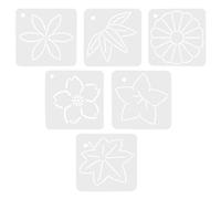 Alipis 6 Pochoirs de Patchwork Fleurs, Gabarits de Matelassage Plastiques Réutilisables, Règle de Couture 6 Pièces pour Travaux Manuels et Quilting